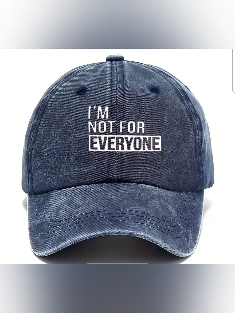 Navy Embroidered Baseball Cap - Picture 2 of 2